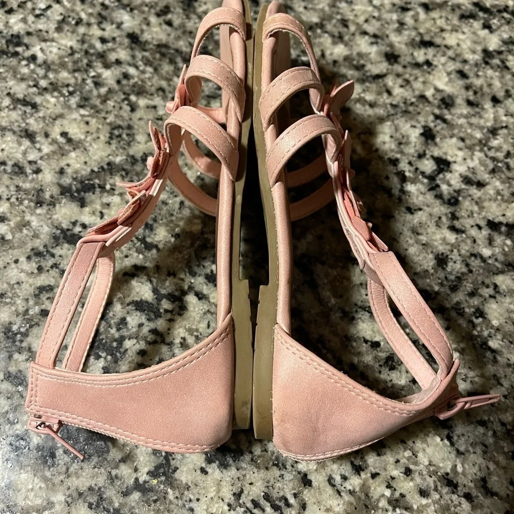 Pink Floral Kids Sandals